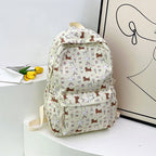 Backpack with Playful Dog Pattern