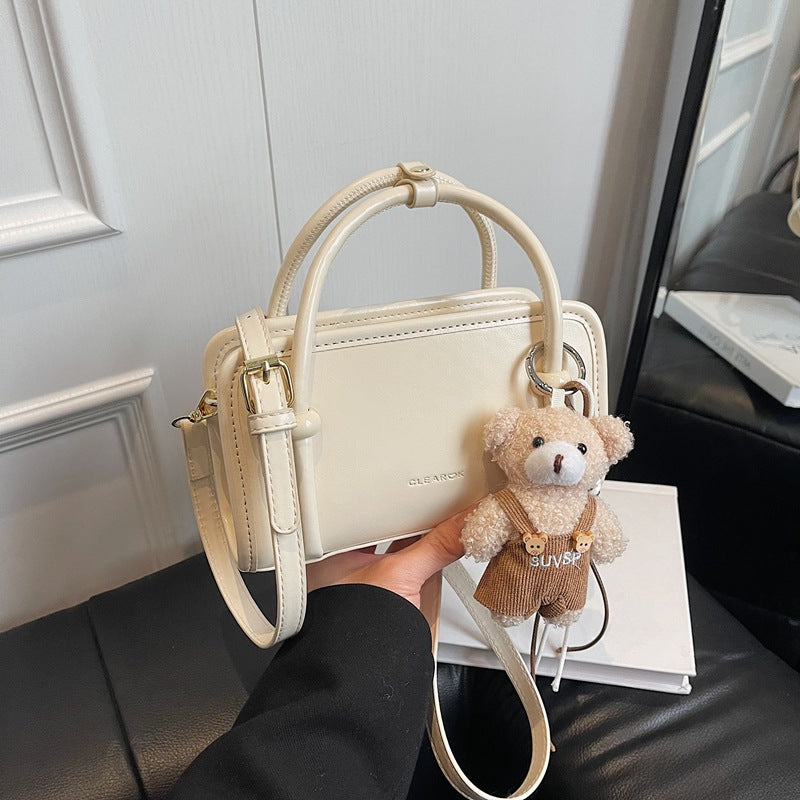 Mini Handbag with Cute Bear Pendant