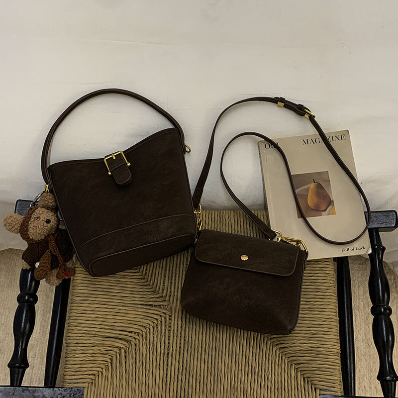Hobo and Mini Handbag Set with Playful Pendant