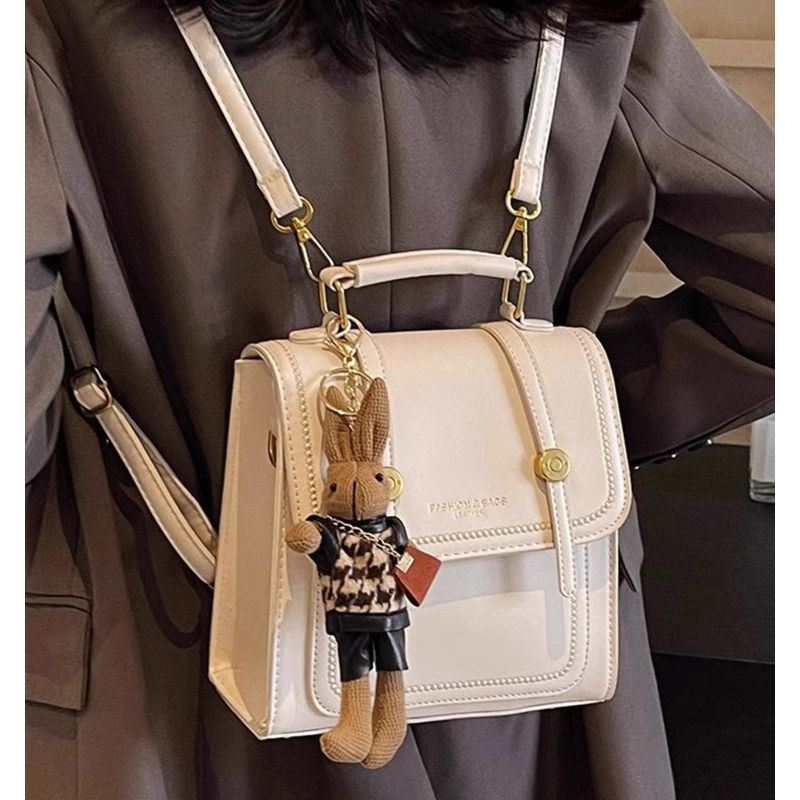 Vintage-Inspired Structured Satchel Bag