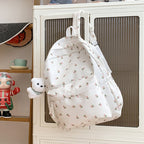 Backpack with Floral Design and Practical Compartments