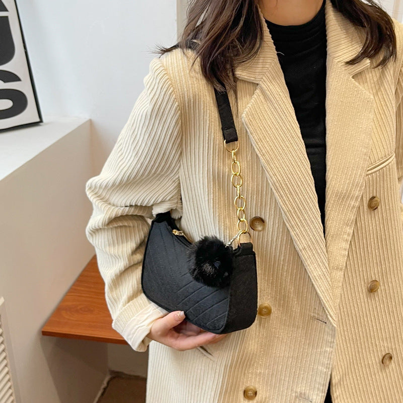Stylish Faux Fur Mini Handbag