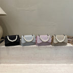 Mini Handbag with Pearl Accent