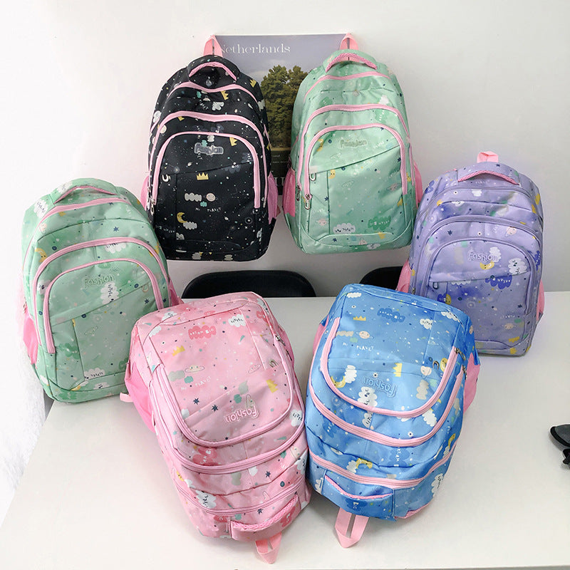 School backpack with creative space design and practical compartments
