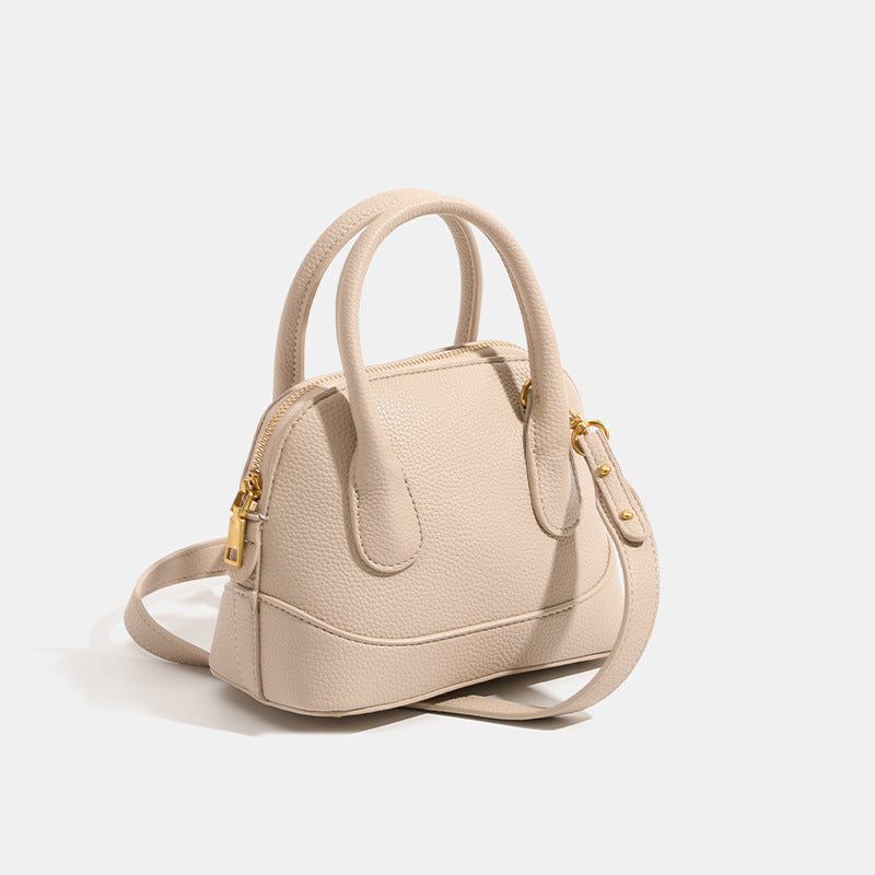 Ladies mini handbag with structured synthetic leather