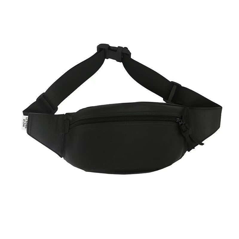 Belt bag with adjustable carrying strap and practical compartments