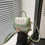 Women Mini Handbag with Playful Cherry Motif