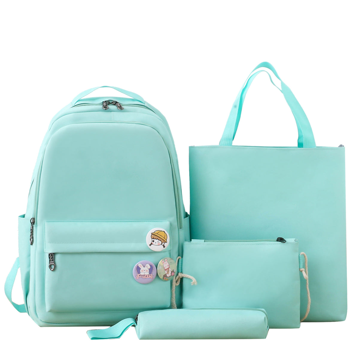 Stylish 4-Piece Backpack and Tote Bag Set