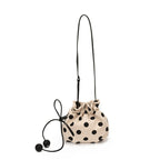 Fun Polka Dot Drawstring Mini Handbag