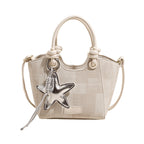 Women Mini-Handbag with Fashionable Star Keychain