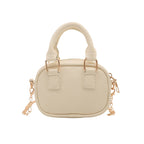 mini handbag with detachable chain and elegant design