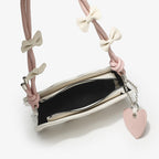 mini handbag with creative wave pattern and playful pendant