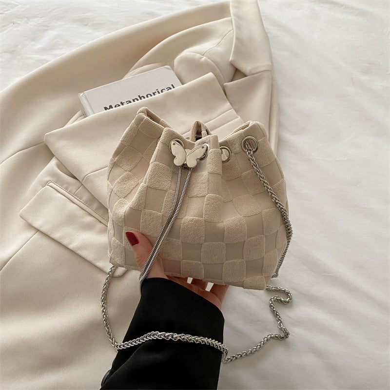 Elegant ven Drawstring Mini Handbag