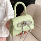 Women Mini Handbag with Elegant Chain Closure