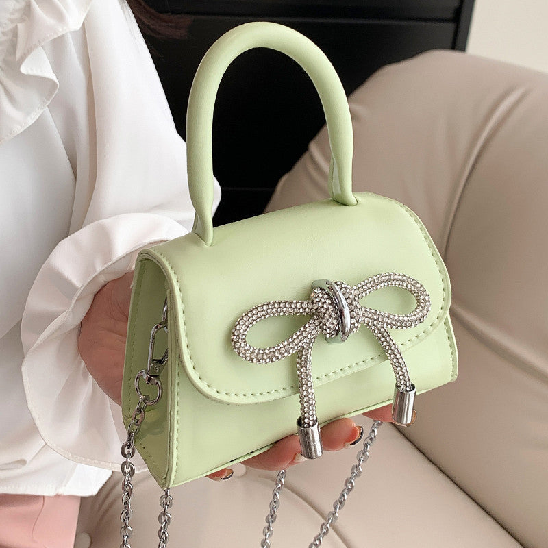 Women Mini Handbag with Elegant Chain Closure