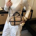 Women’s mini handbag with removable teddy pendant