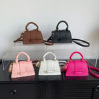 mini handbag with textured leather and stylish closure