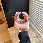 mini handbag with fashionable ruffle design