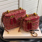 Ladies mini handbag with detachable shoulder strap