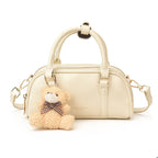 Mini Handbag with Playful Teddy Pendant