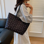 Quilted Tote Bag with Pattern