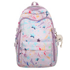 Backpack with Colorful Star Pattern and Innovative Storage Options