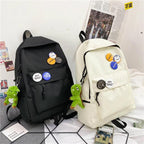 Backpack with Creative Badge Design