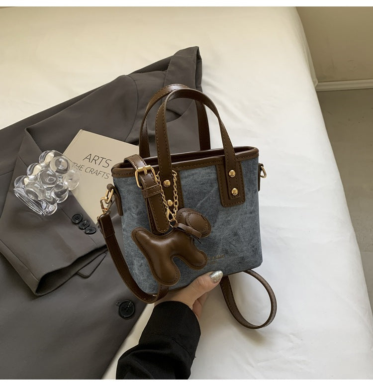 mini handbag with removable pendant