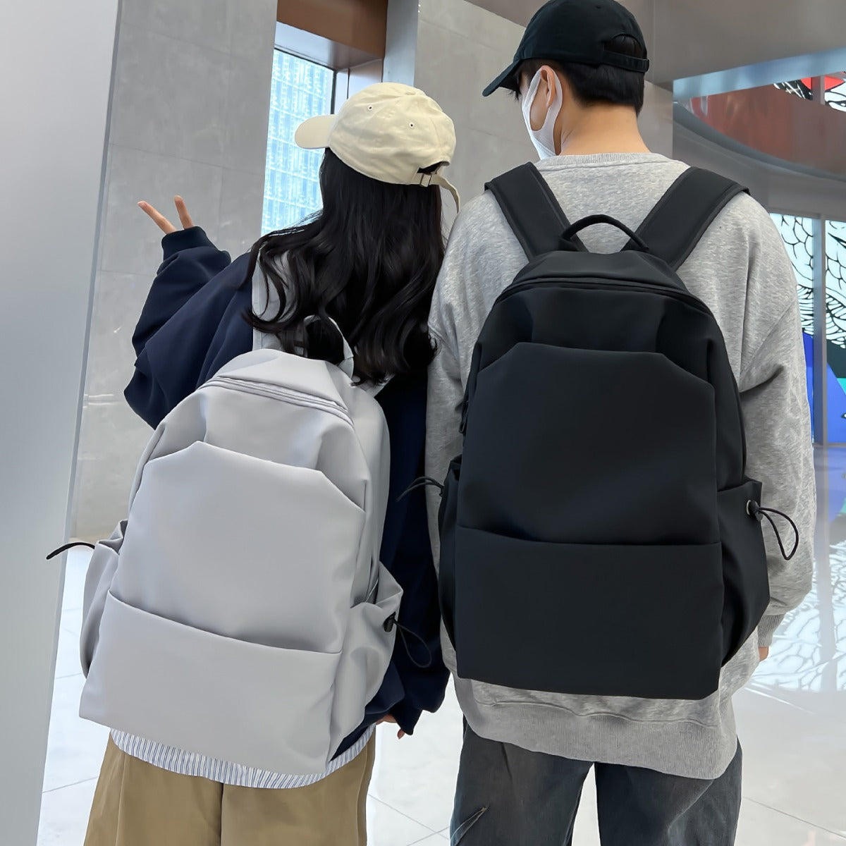 Backpack with Flexible Storage Space and Waterproof Design