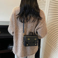 Women Mini Handbag with Textured Design and Removable Shoulder Strap