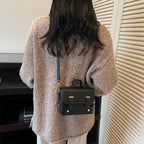 Women Mini Handbag with Textured Design and Removable Shoulder Strap