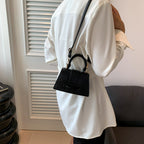mini handbag with textured leather and stylish closure