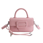 mini handbag with decorative snap closure