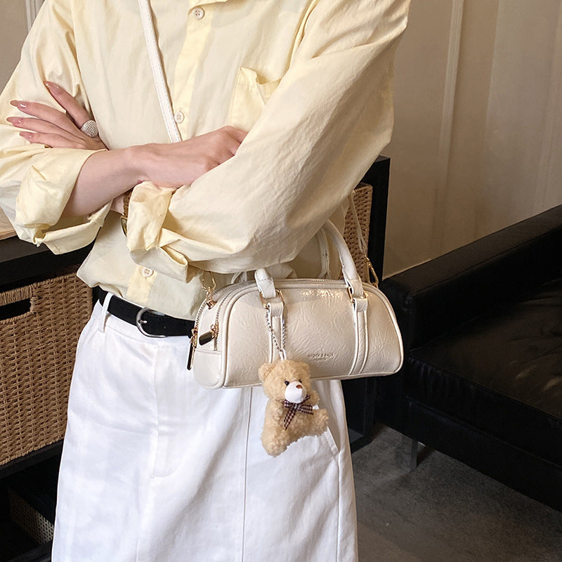 Mini Handbag with Playful Teddy Pendant