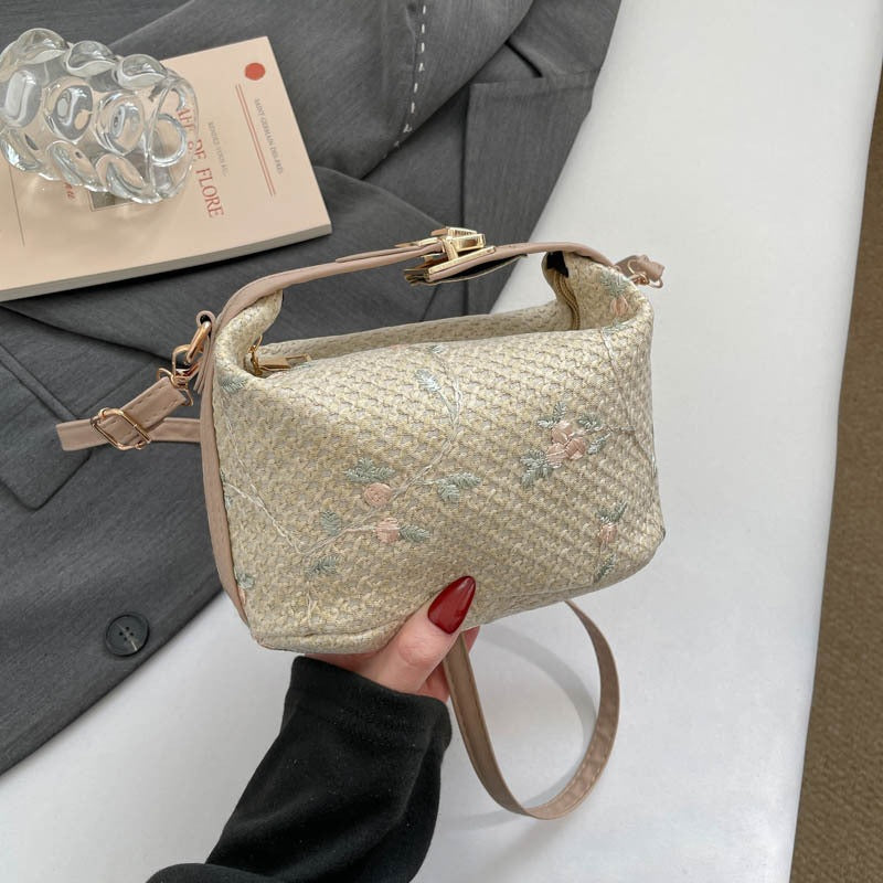 Embroidered Floral Mini Handbag
