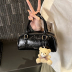 Mini Handbag with Playful Teddy Pendant