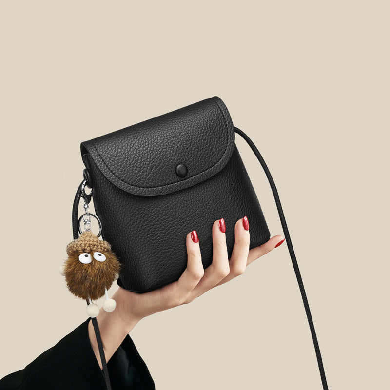 Compact Textured Crossbody Bag
