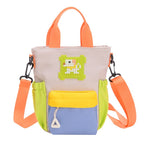 Mini handbag with colorful accents and practical carrying system