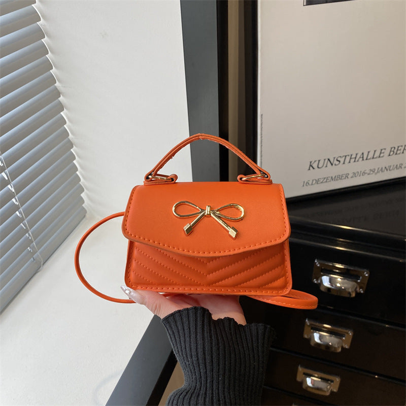Mini Handbag with Elegant Bow Decoration