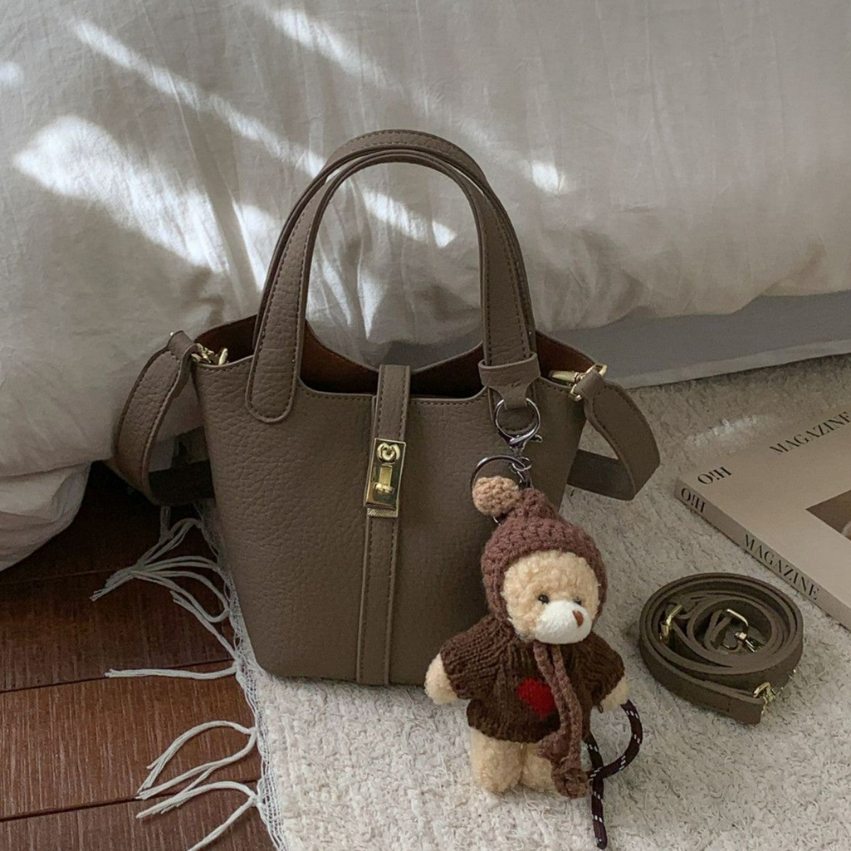 Women’s Mini-Handbag with Playful Animal Pendant