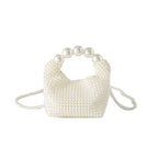 Ladies pearl-embellished mini handbag