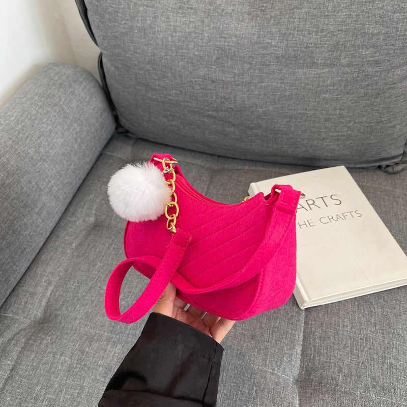 Stylish Faux Fur Mini Handbag