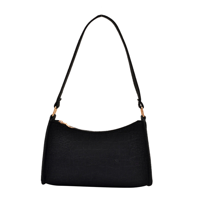 Crocodile Textured Mini Shoulder Handbag