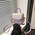 Women Mini Handbag with Playful Cherry Motif