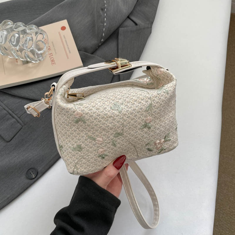 Embroidered Floral Mini Handbag