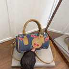 Playful Bow-Printed Mini Handbag