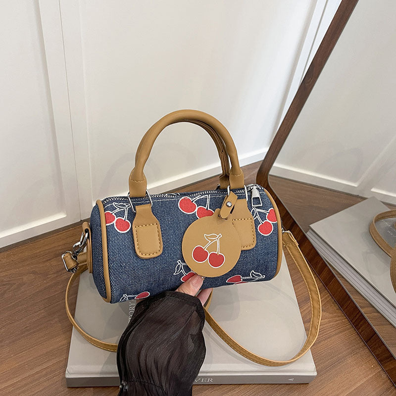 Playful Bow-Printed Mini Handbag