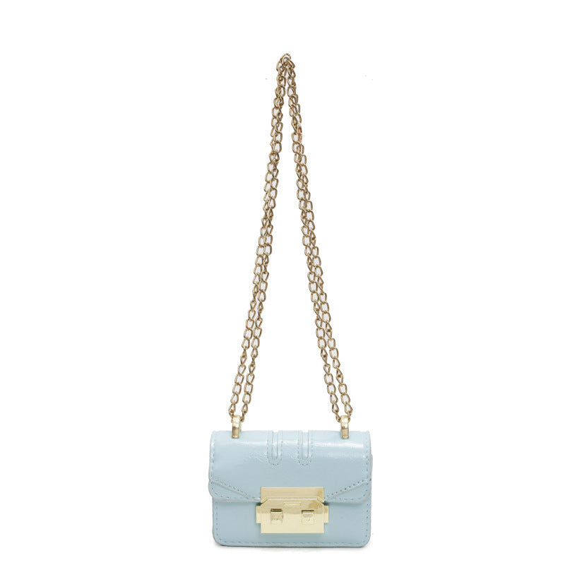 elegant mini handbag with gold closure mechanism