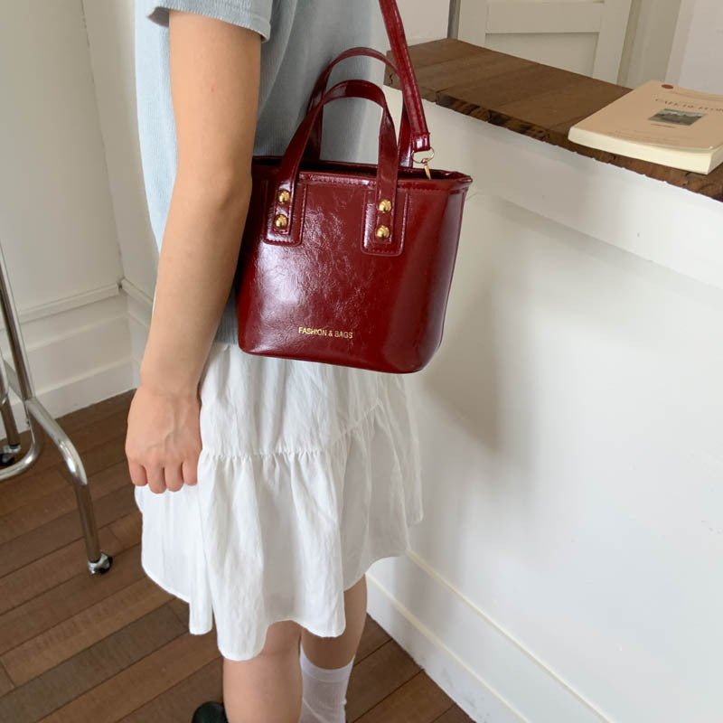 Women Mini Handbag with Elegant Chain Closure