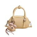 mini handbag with removable teddy keychain
